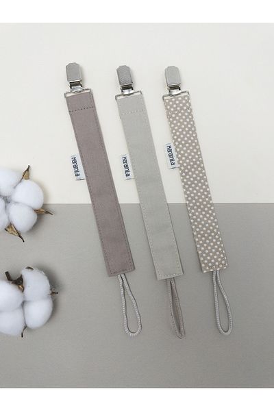 KARAMİLA Set of 3 Baby Pacifier Straps - Pacifier Chain