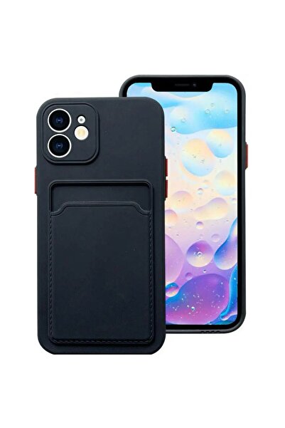 Rivor Apple iPhone 12 Uyumlu Kılıf Kamera Korumalı Kartlıklı Cüzdanlı Içi Kad...