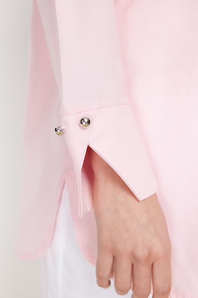 Trendyol Modest Világos rózsaszín mandzsetta részletes szőtt ing TCTSS24TG00052