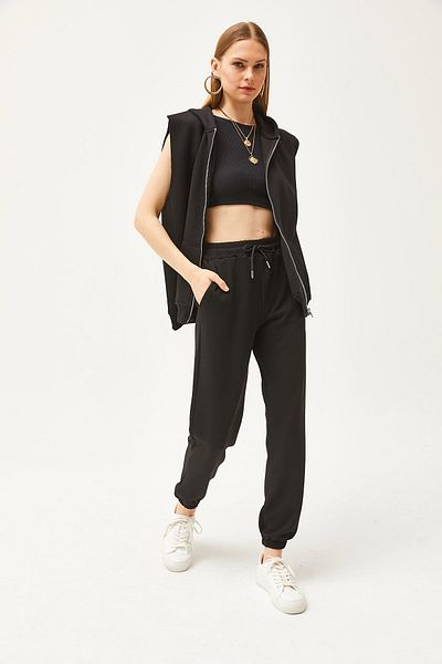 Olalook Γυναικείο παντελόνι Jogger με μαλακή υφή με μαύρη τσέπη EŞF-00000067