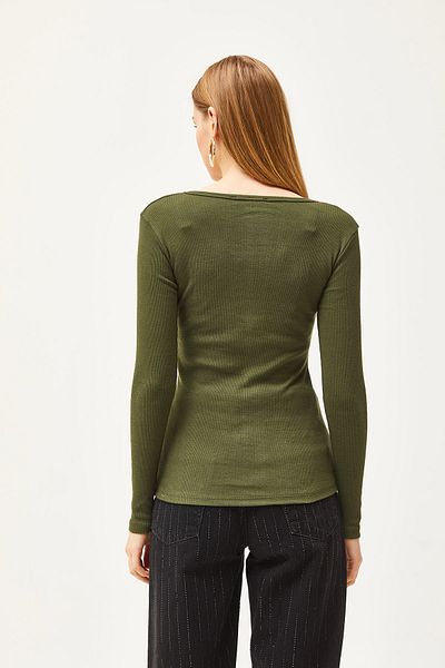 Olalook Női khaki színű, BLZ-19000588-as blúz