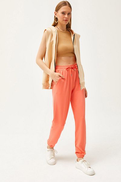 Olalook Damen-Jogginghose aus weichem, strukturiertem Modal mit Taschen EŞF-00000067