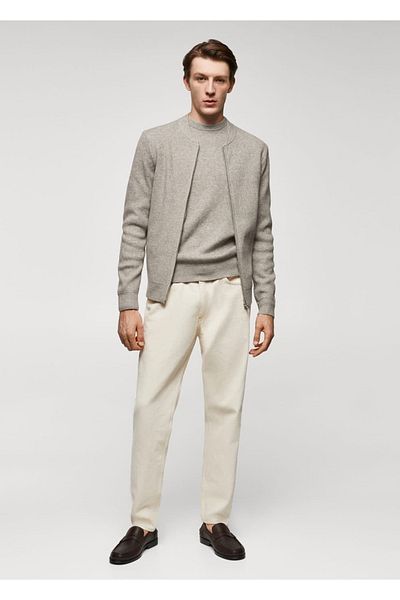MANGO Man Cardigan zo zmesi vlny