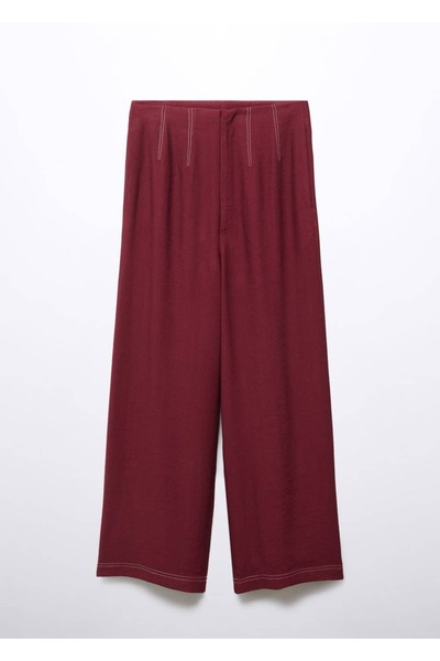 MANGO Woman Dikiş detaylı culotte pantolon
