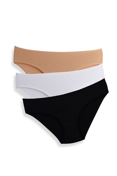 Lolitam Women's Panties Cotton Lycra 3 Pack
