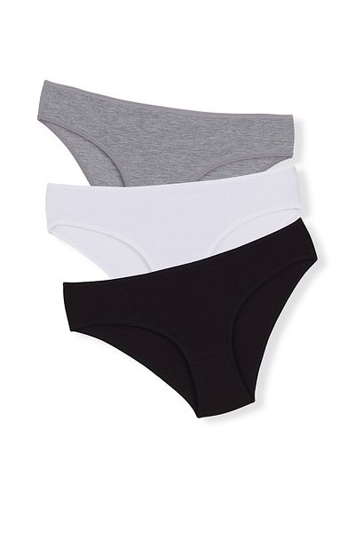 Lolitam Women's Panties Cotton Lycra 3 Pack