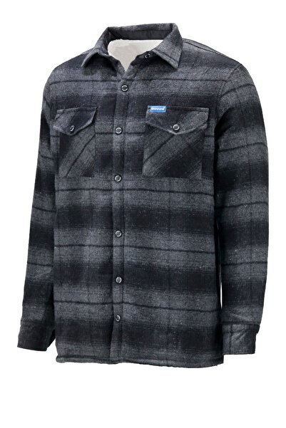 Shinzone Erkek Regular Fit Peluşlu Çift Cep Kapaklı Çıtçıtlı Oduncu Antrasit ...