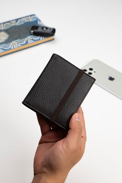 Niki Leather Унисекс портфейл за карти Alex Brown от естествена кожа