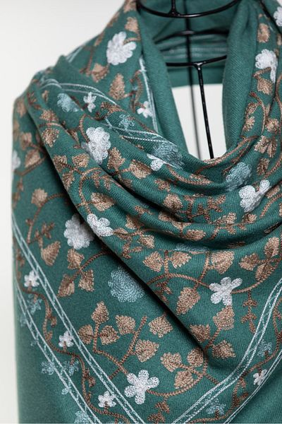MAWLANA CASHMERE & SILK ŞAL BRODAT CASHMIR MODAL