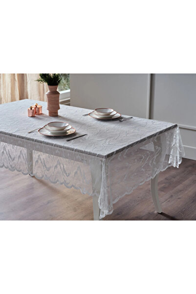 Doqu Home Croco Masa Örtüsü Beyaz