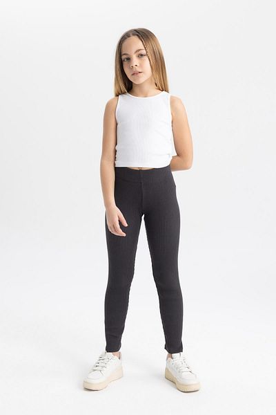 DeFacto Girl's Ribbed Long Tights - B6403A824Sm