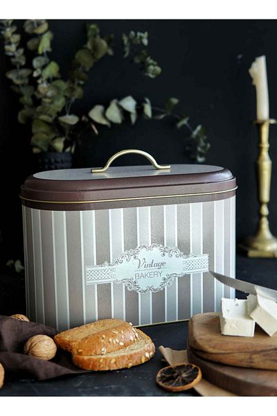 EVLE Metal Oval Bread Bowl, Bread Basket, Bread Box, Elegance Er002-5a