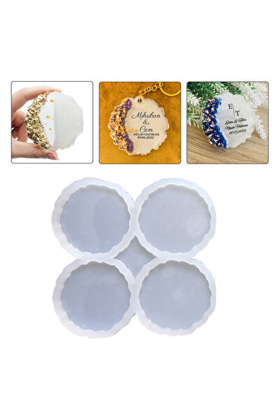 Getshopmini Epoksi Oval Şekilli Çoklu Magnet Silikon Kalıbı Em24