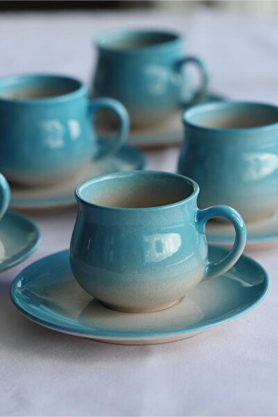 M'art Home Sipahi Turquoise Coffee Cup Set of 6 150 Ml