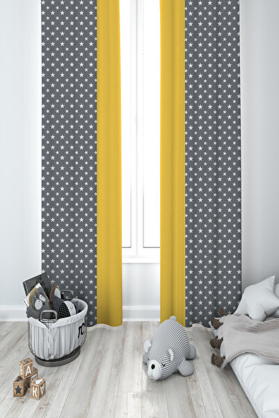 BAMBAŞKA MODA ستارة خلفية لغرفة الأطفال والرضع بنمط السحابة والنجوم