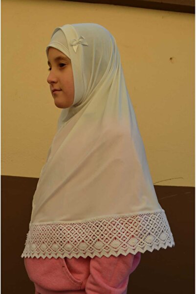 shopland Practical Girl's Youth Lycra White Prayer Head Scarf