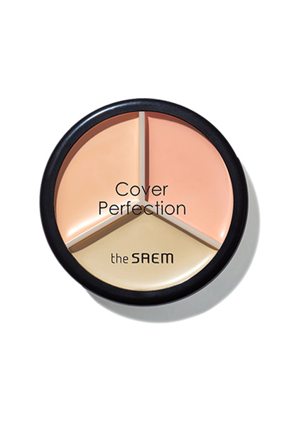 THE SAEM Cover Perfection Triple Pot 3'lü Kapatıcı Paleti - 03 Correct Up Beige (VİONİNE)