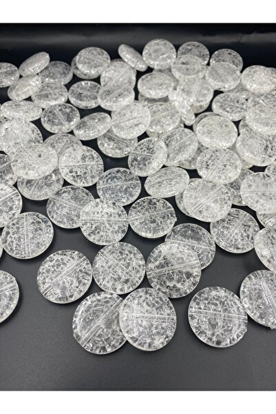 Hedef Bijuteri Mărgele acrilice transparente, plate, cu aspect mat, de 28 mm,...