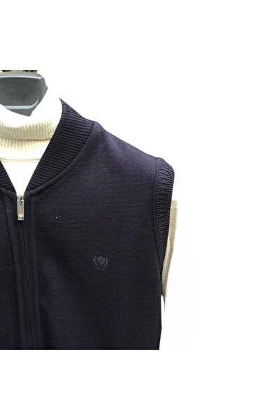 BLUES MODA Çelik Örgü Arma Detay Yelek
