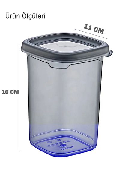 GRİMOR Life 6 Pieces of Bianca Leak-Proof Labeled Food Pulses Storage Container 1200 Ml - Deep Freezer and Microwave