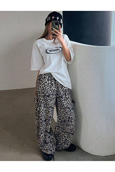 AFROGİYİM Unisex Cheerful Digital Printed Oversize T-shirt