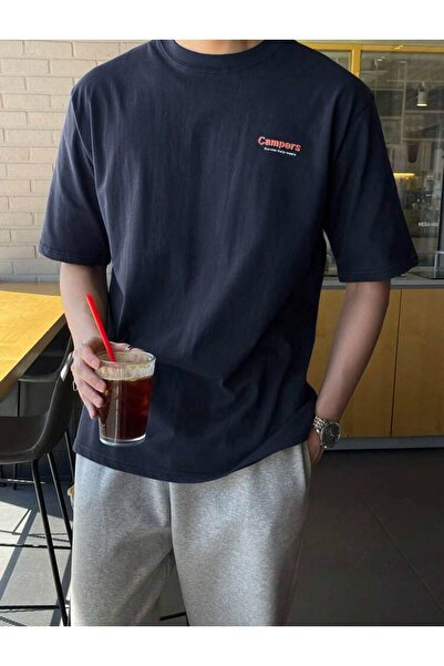 AFROGİYİM Μπλουζάκι Unisex Camper Μπροστινό Πίσω Ψηφιακό Τυπωμένο Oversize