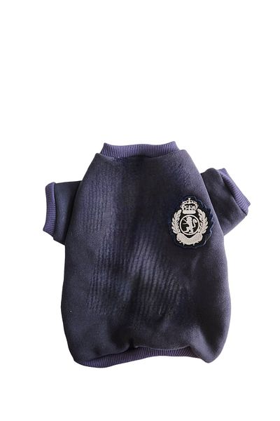 atelyu cat dog suit dark blue coat of arms sweatshirt