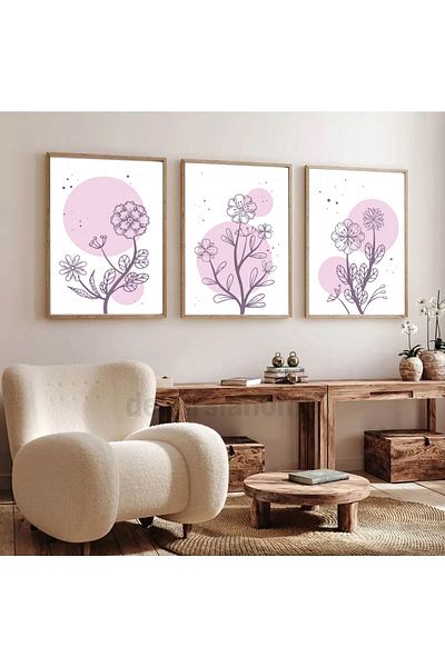 Dekorsiahome Σετ ζωγραφικής με ξύλινο πλαίσιο LilacFlower