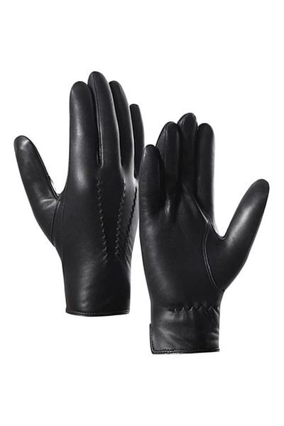 fubileather Γνήσια ανδρικά γάντια Lambskin