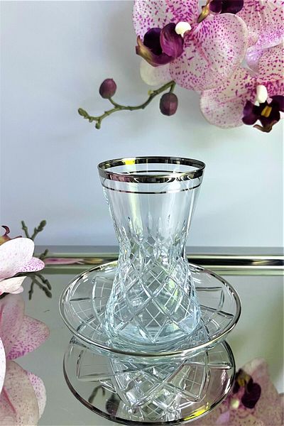 DECOSTYLE Polo Decorated 12 Piece Tea Set with Gold Embroidered Mouth