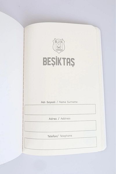 tüftürük BJK دفتر ملاحظات مخيط بخيط 13x21 نقطة 40yp