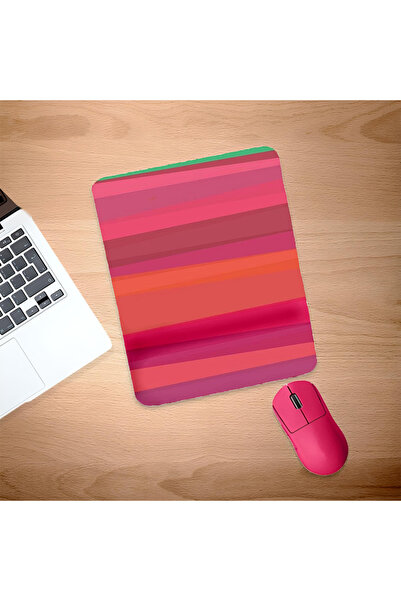 UcuruStore Ροζ Πορτοκαλί Μωβ Ορθογώνιο Mouse Pad με Στήριγμα Καρπού