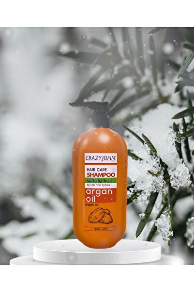 CRAZY JOHN 600 مل شامبو الأرغاني العشبي الخالي من الملح