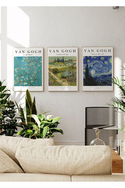Yaris Note Σετ αφίσας Van Gogh 3 τεμαχίων - Χωρίς πλαίσιο