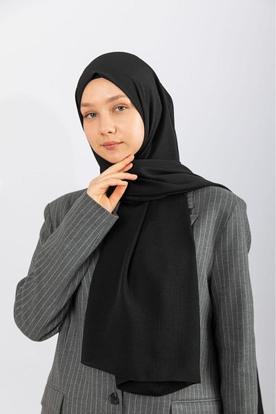 hijabchi Satin Crinkle - Black