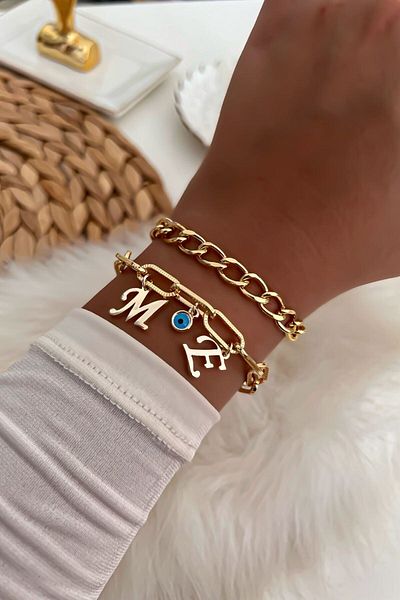 Trendy Butik أسفل健全な لون ذهبي خط معصم مزين بشكل أنيق