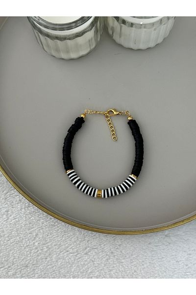 HERCY Black and White Fimo Bracelet