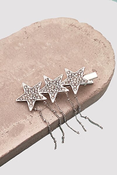 New Obsessions Agrafă de păr cu lanț de stele cu pietre