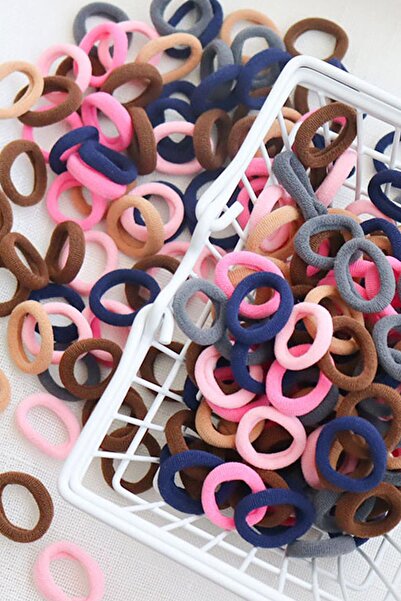 New Obsessions 100 Pieces Towel Elastic Mini Buckle Set Package with Bag