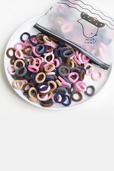 New Obsessions 100 Pieces Towel Elastic Mini Buckle Set Package with Bag