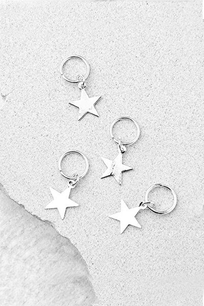 New Obsessions Silver Shooting Stars Hair Earrings 4 Pack