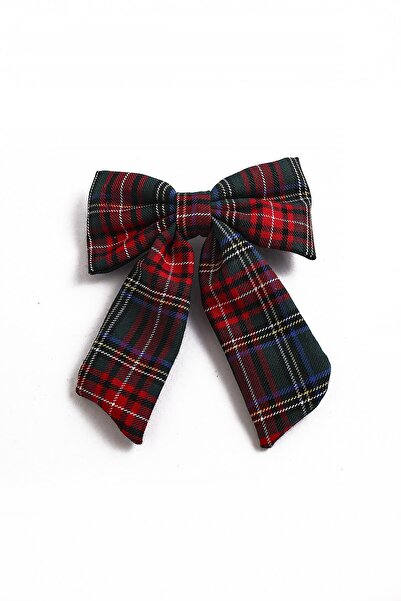 New Obsessions Plaid Patterned Bow Buckle