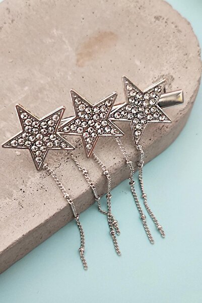 New Obsessions Agrafă de păr cu lanț de stele cu pietre