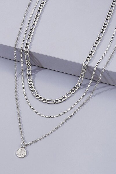 New Obsessions 3 Kat Pullu Zincir Kolye Seti