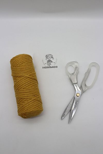Hobimos Ψαλίδι μακραμέ και 250 γραμμάρια πλεκτό νήμα μακραμέ 3 mm
