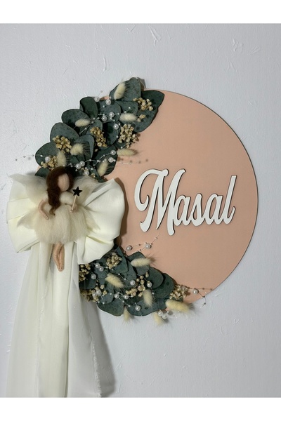 KRVTASARIM Kız Bebek Kapı Süsü