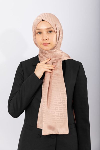 hijabchi Μεταξένιο Ζακάρ Σάλι Γεωμετρικό - Σεπτέμβριος