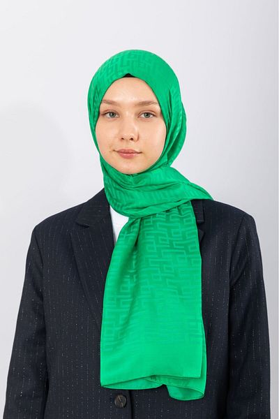 hijabchi Εισαγόμενο Σατέν Τζακάρ Γεωμετρικό - Benetton