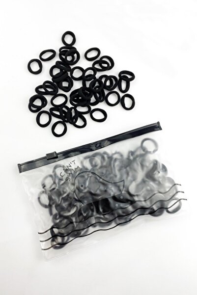 New Obsessions 100 Pieces Towel Elastic Mini Buckle Set Package with Bag