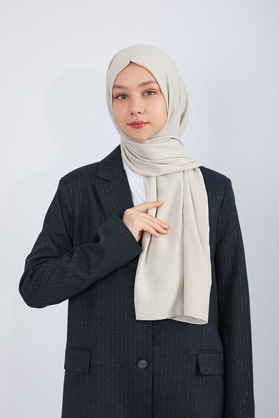 hijabchi Βαμβακερό Σάλι Κρασ - Μπεζ Άμμου